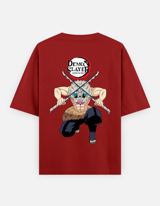 Demon slayer | Inosuke Hashibira | Unisex Oversized Classic T-Shirt - v-9h2k3iOOaVZV2sQLNxctubTVrw7c8XCZ - KTK ZONE