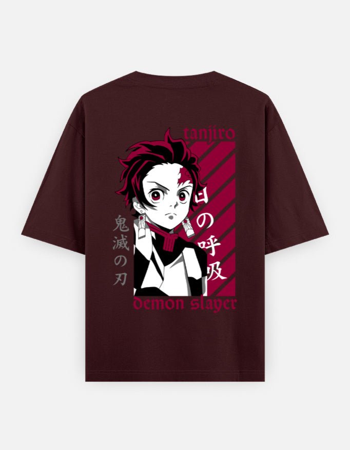 Demon slayer | Tanjiro Kamado | Unisex Oversized Classic T-Shirt - v-9h2k3iOOaVZV2sQLNhMgubTVrw7e9nOf - KTK ZONE