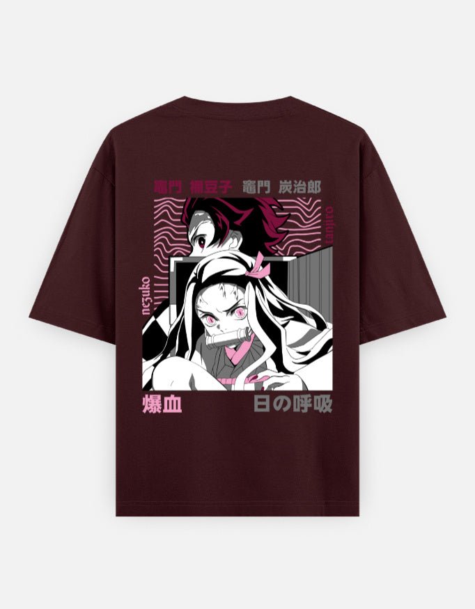Demon slayer | The sibling | Tanjiro | Nezuko | Unisex Oversized Classic T-Shirt - v-9h2k3iOOaVZV2sQLNhEsubTVrw7f8HOd - KTK ZONE