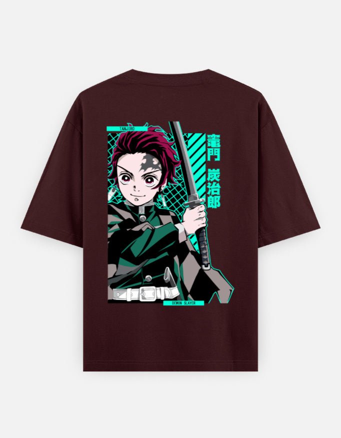 Demon slayer | Tanjiro Kamado | Unisex Oversized Classic T-Shirt - v-9h2k3iOOaVZV2sQLNh8pubTVrw7f8nqd - KTK ZONE
