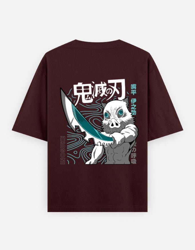 Demon slayer | Inosuke Hashibira | Unisex Oversized Classic T-Shirt - v-9h2k3iOOaVZV2sQLNhIgubTVrw7e-Huf - KTK ZONE