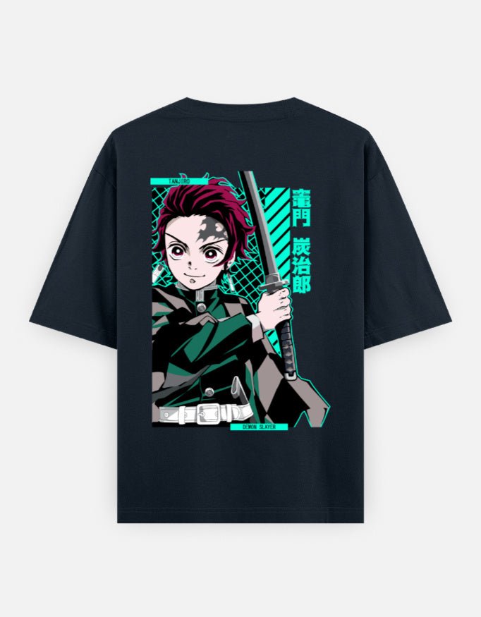 Demon slayer | Tanjiro Kamado | Unisex Oversized Classic T-Shirt - v-9h2k3iOOaVZV2sQLNh8pubTVrw7f8nWZ - KTK ZONE