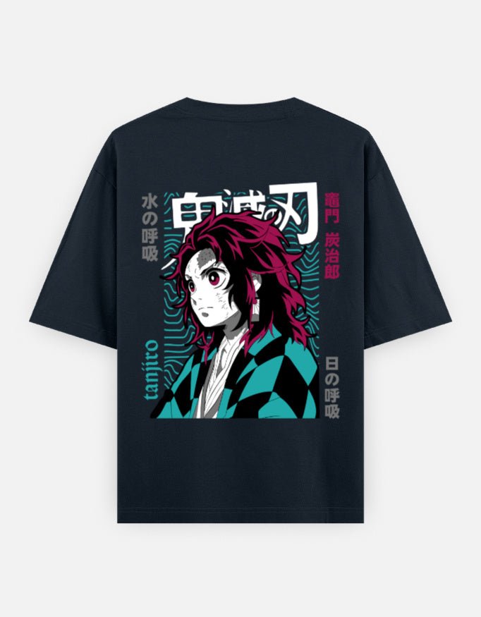 Demon slayer | Tanjiro Kamado | Unisex Oversized Classic T-Shirt - v-9h2k3iOOaVZV2sQLNhQgubTVrw7e93ed - KTK ZONE