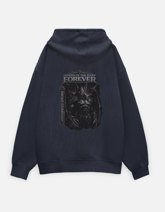 Bat Man Forever | Dark | Oversized | Unisex Oversized Hoodie - v-9h2k3iOOaVZV2scNMBEpubTWqgPb9XqU - KTK ZONE