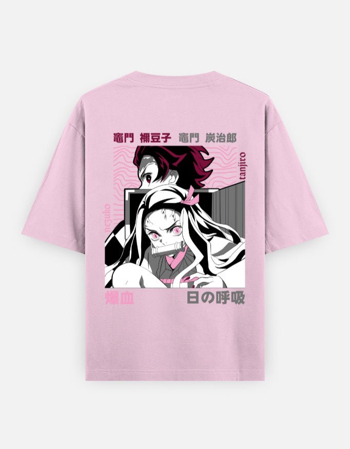 Demon slayer | The sibling | Tanjiro | Nezuko | Unisex Oversized Classic T-Shirt - v-9h2k3iOOaVZV2sQLNhEsubTVrw7f8HCf - KTK ZONE