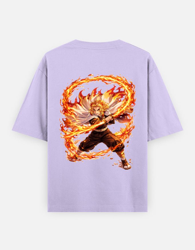 Kyojuro Rengoku | Demon Slayer | Unisex Oversized Classic T-Shirt - v-9h2k3iOOaVZV2sYIMR4gubTVrQvZ-Heb - KTK ZONE