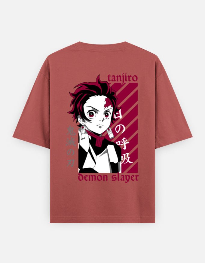 Demon slayer | Tanjiro Kamado | Unisex Oversized Classic T-Shirt - v-9h2k3iOOaVZV2sQLNhMgubTVrw7e9nGd - KTK ZONE