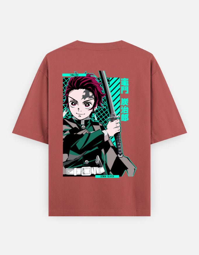 Demon slayer | Tanjiro Kamado | Unisex Oversized Classic T-Shirt - v-9h2k3iOOaVZV2sQLNh8pubTVrw7f9XKZ - KTK ZONE