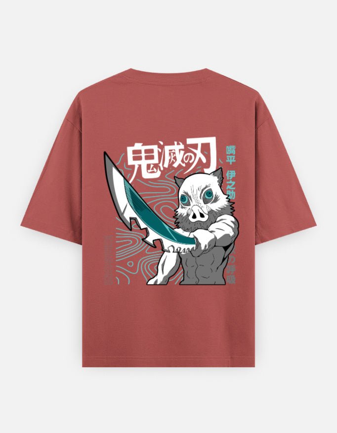 Demon slayer | Inosuke Hashibira | Unisex Oversized Classic T-Shirt - v-9h2k3iOOaVZV2sQLNhIgubTVrw7f8XOd - KTK ZONE