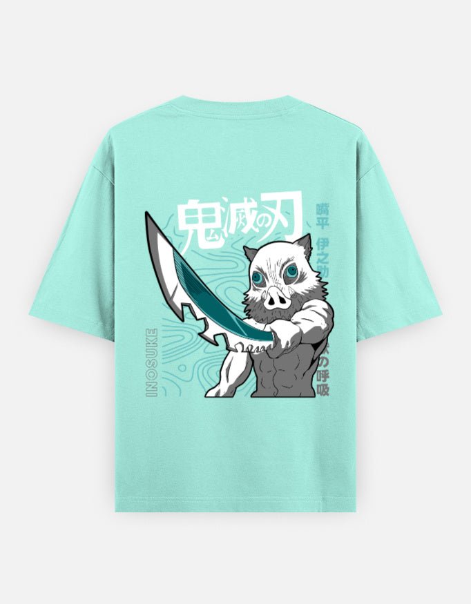 Demon slayer | Inosuke Hashibira | Unisex Oversized Classic T-Shirt - v-9h2k3iOOaVZV2sQLNhIgubTVrw7f8XOb - KTK ZONE