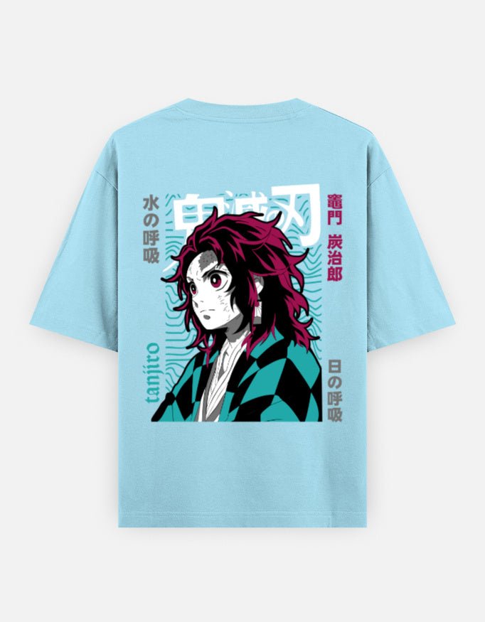 Demon slayer | Tanjiro Kamado | Unisex Oversized Classic T-Shirt - v-9h2k3iOOaVZV2sQLNhQgubTVrw7e93WZ - KTK ZONE
