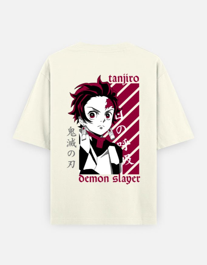 Demon slayer | Tanjiro Kamado | Unisex Oversized Classic T-Shirt - v-9h2k3iOOaVZV2sQLNhMgubTVrw7e9nGb - KTK ZONE