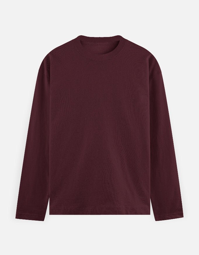 Minimalist | Plain series | Men's Full Sleeve T-Shirt - v-9h2k3iOOaVZV2sQNMxEtubTVrwnZ9XGd - KTK ZONE